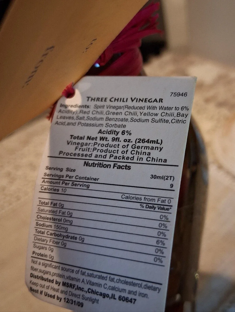 VTG Sealed Gourmet Vinegar 